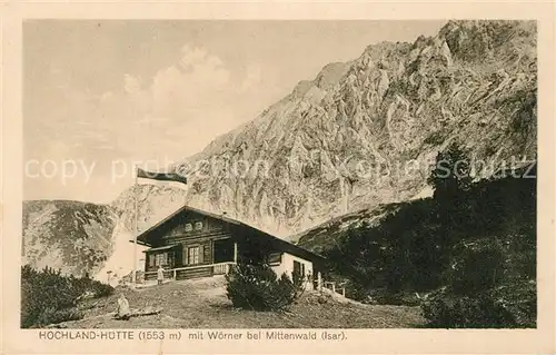 Hochlandhuette Woerner Panorama Hochlandhuette