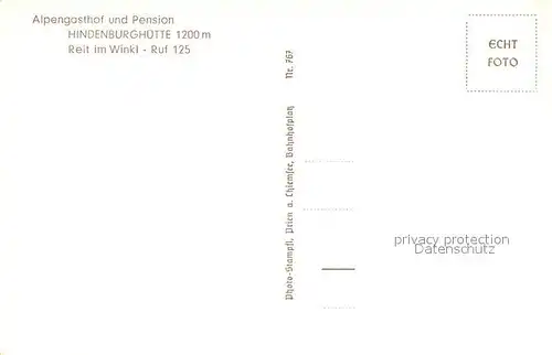 Reit_Winkl Hindenburghuette Alpengasthof Pension Reit_Winkl