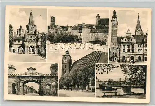 Ingolstadt_Donau Rathaus Stadtturm Stadttor Bruecke Ingolstadt_Donau