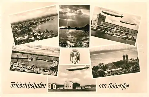 Friedrichshafen_Bodensee Fliegeraufnahme Hafen Luftschiffe Friedrichshafen Bodensee