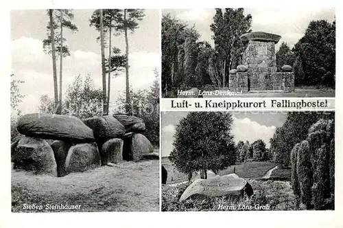 Fallingbostel Herm. L?ns Denkmal und Grab Sieben Steinh?user  Fallingbostel