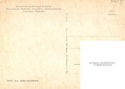Hermannsburg Naturpark S?dheide Freibad Wehrsteg L?nsstein Lutterbach Hermannsburg
