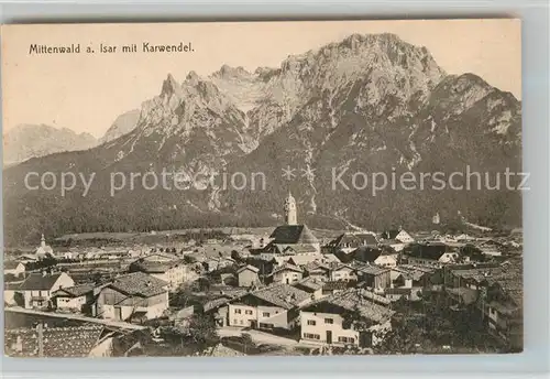 Mittenwald_Bayern Isar mit Karwendel Mittenwald Bayern