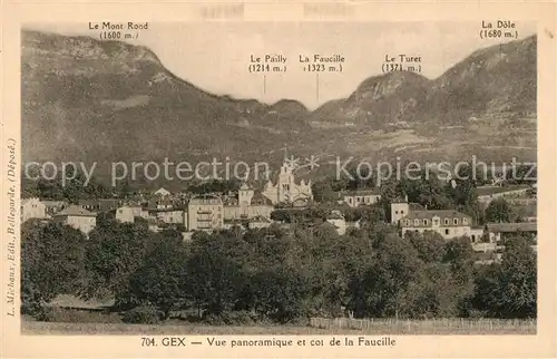 AK / Ansichtskarte Gex Vue panoramique et Col de la Faucille Gex
