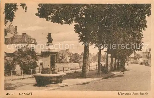 AK / Ansichtskarte Gannat Avenue Jean Jaures Fontaine Gannat
