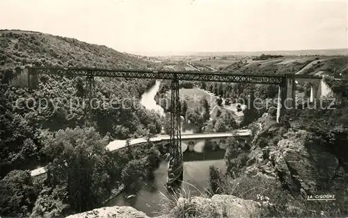AK / Ansichtskarte Rouzat Panorama le Viaduc la Sioule et la vallee 