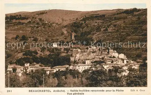 AK / Ansichtskarte Beauchastel Vallee fruitiere renommee pour la Peche Vue generale Beauchastel