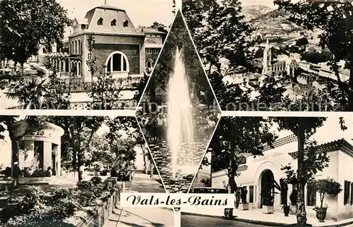 AK / Ansichtskarte Vals les Bains Le Casino Vue generale Source intermittente Source St Jean Etablissement Thermal Vals les Bains