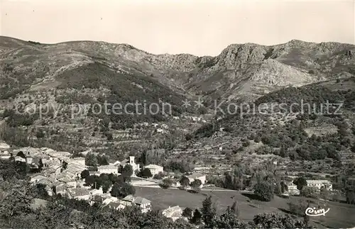 AK / Ansichtskarte Montpezat sous Bauzon Vue generale et Rocher de Midi Montpezat sous Bauzon