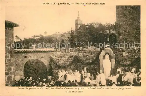 AK / Ansichtskarte Ardeche Region Notre Dame dAy Arrivee dun Pelerinage 
