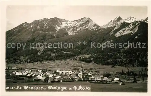 AK / Ansichtskarte Le_Monetier_les_Bains et Montagne des Guibertes Le_Monetier_les_Bains