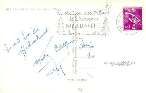 AK / Ansichtskarte Col_de_Vars Vue partielle Col_de_Vars