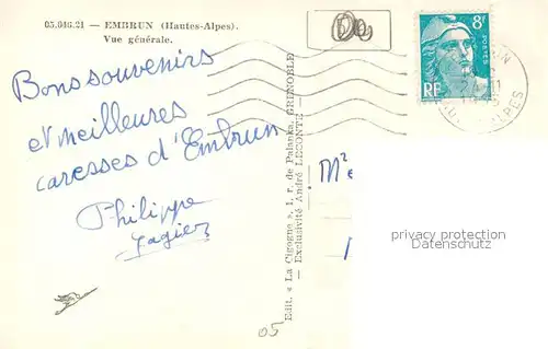 AK / Ansichtskarte Embrun Vue generale Embrun