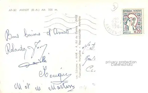 AK / Ansichtskarte Annot Vue partielle Annot