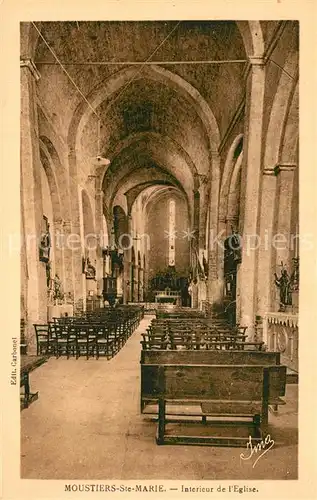 AK / Ansichtskarte Moustiers Sainte Marie Interieur de l Eglise Moustiers Sainte Marie