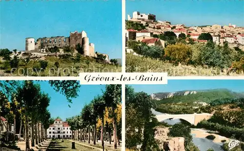 AK / Ansichtskarte Greoux les Bains Chateau des Templiers Vue generale Hotel Thermal Vallee du Verdon Greoux les Bains