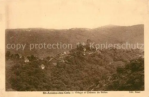 AK / Ansichtskarte Saint Amans des Cots Village et Chateau de Vallon Saint Amans des Cots