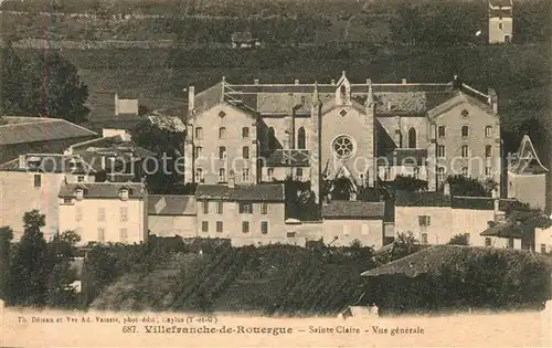 AK / Ansichtskarte Villefranche de Rouergue Sainte Claire Vue generale Villefranche de Rouergue