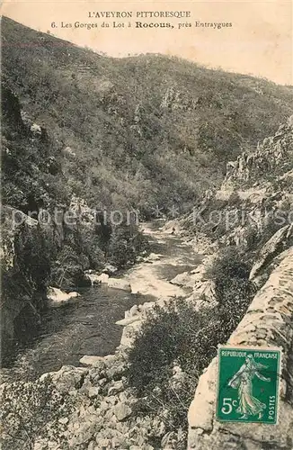 AK / Ansichtskarte Aveyron Les Gorges du Lot a Rocous pres Entraygues Aveyron