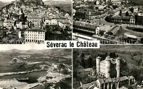 AK / Ansichtskarte Severac le Chateau Vue generale Quartier de la Gare Le Lac Le Chateau de Loupiac Severac le Chateau