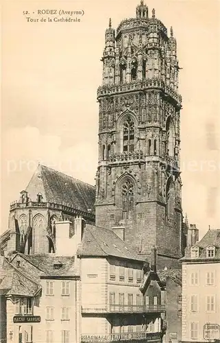 AK / Ansichtskarte Rodez Tour de la Cathedrale Rodez