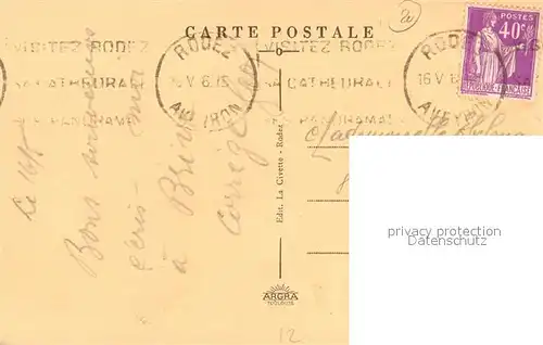 AK / Ansichtskarte Rodez Vue generale Rodez