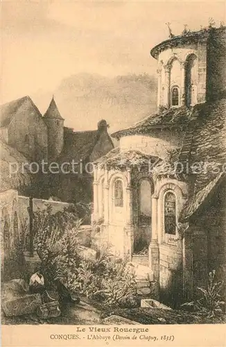 AK / Ansichtskarte Conques_en_Rouergue_Pyrenees_Region Abbaye  Conques_en