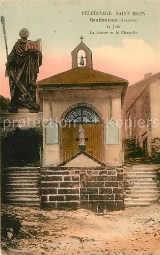 AK / Ansichtskarte Aveyron Pelerinage Saint Meen La Statue et la Chapelle Aveyron