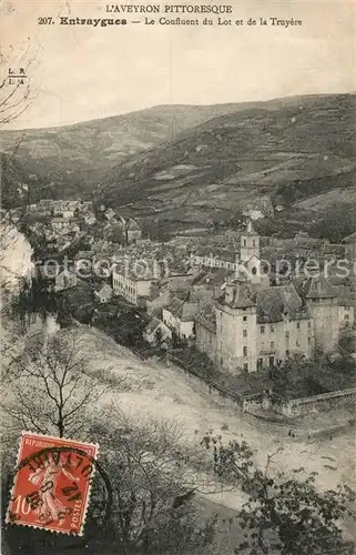 AK / Ansichtskarte Entraygues sur Truyere Le Confluent du Lot et de la Truyere Entraygues sur Truyere