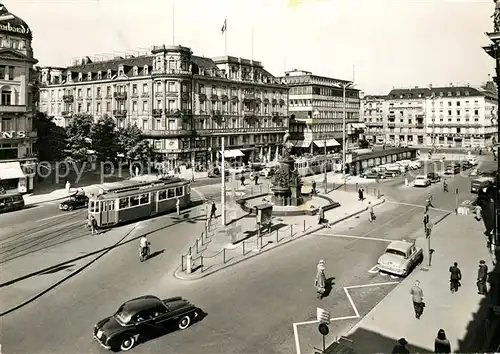 AK / Ansichtskarte Strassenbahn Z?rich Bahnhofplatz 