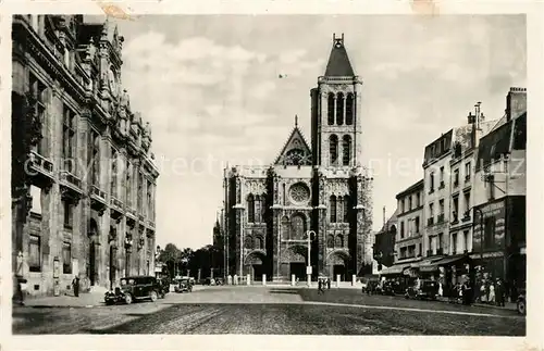 AK / Ansichtskarte Saint Denis_Seine_Saint_Denis Place de l Hotel de Ville et la Basilique Saint Denis_Seine