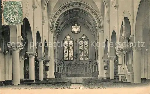 AK / Ansichtskarte Pantin Interieur de l Eglise Sainte Marthe Pantin