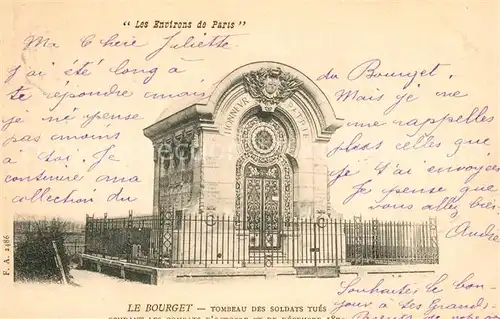 AK / Ansichtskarte Le_Bourget_Seine Saint Denis Tombeau des Soldats tues pendant les combats 1870 Le_Bourget