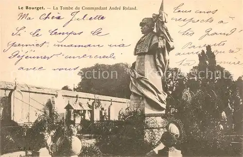 AK / Ansichtskarte Le_Bourget_Seine Saint Denis Tombe du Commandant Andre Roland Statue Monument Le_Bourget