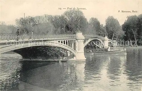 AK / Ansichtskarte Suresnes Pont sur la Seine Suresnes