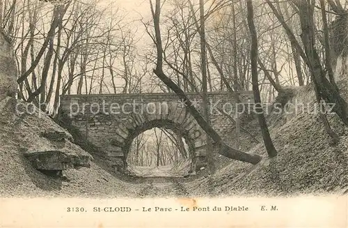 AK / Ansichtskarte Saint Cloud_Hauts de Seine Pont du Diable au Parc Saint Cloud