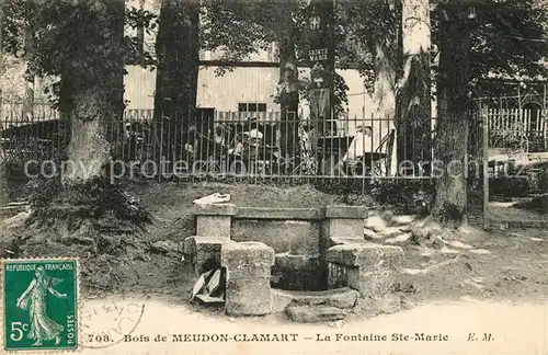 AK / Ansichtskarte Clamart Bois de Meudon Fontaine Sainte Marie Clamart
