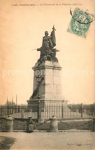 AK / Ansichtskarte Courbevoie Monument de la Defense Courbevoie