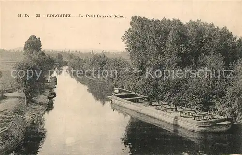 AK / Ansichtskarte Colombes Petit bras de la Seine bateau Colombes