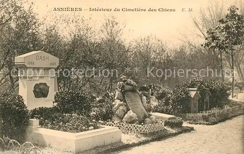 AK / Ansichtskarte Asnieres sur Seine Cimetiere des Chiens Asnieres sur Seine