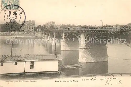AK / Ansichtskarte Asnieres sur Seine Le Pont Asnieres sur Seine