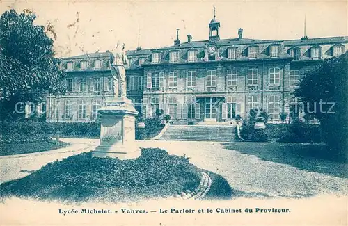 AK / Ansichtskarte Vanves Lycee Michelet le Partoir et Cabinet du Proviseur Statue Monument Vanves
