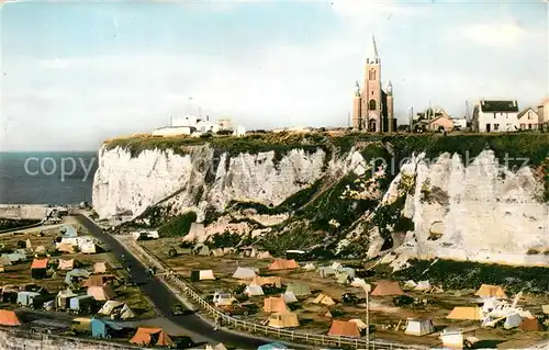 AK / Ansichtskarte Dieppe_Seine Maritime Camping Eglise Dieppe Seine Maritime