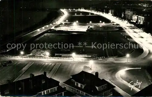 AK / Ansichtskarte Dieppe_Seine Maritime Esplanade prise la nuit au fond les Jetees Dieppe Seine Maritime