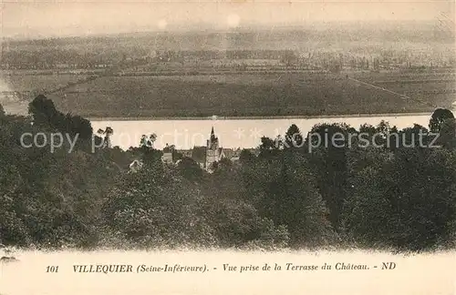 AK / Ansichtskarte Villequier Vue prise de la Terrasse du Chateau Villequier