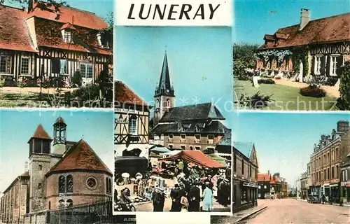 AK / Ansichtskarte Luneray Maison Normande Temple Logis fleuri Centre Marche Luneray