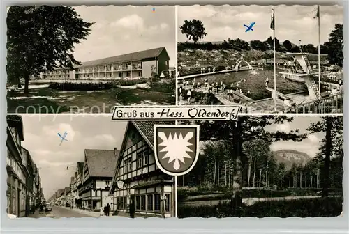 AK / Ansichtskarte Hessisch_Oldendorf Schwimmbad Panorama Stadtansicht Hameln Hessisch Oldendorf