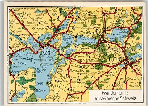AK / Ansichtskarte Holsteinische_Schweiz Wanderkarte Holsteinische_Schweiz