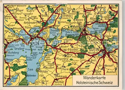 AK / Ansichtskarte Holsteinische_Schweiz Wanderkarte Holsteinische_Schweiz