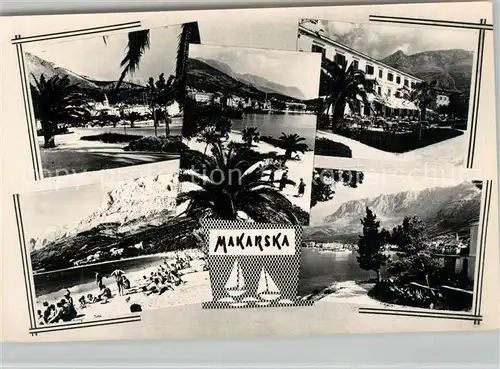 AK / Ansichtskarte Makarska_Dalmatien Strand Panoramen Makarska Dalmatien